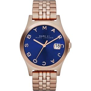 Marc by Marc Jacobs MBM3316 Stainless Steel Rose Blue Face 18mm - NWT